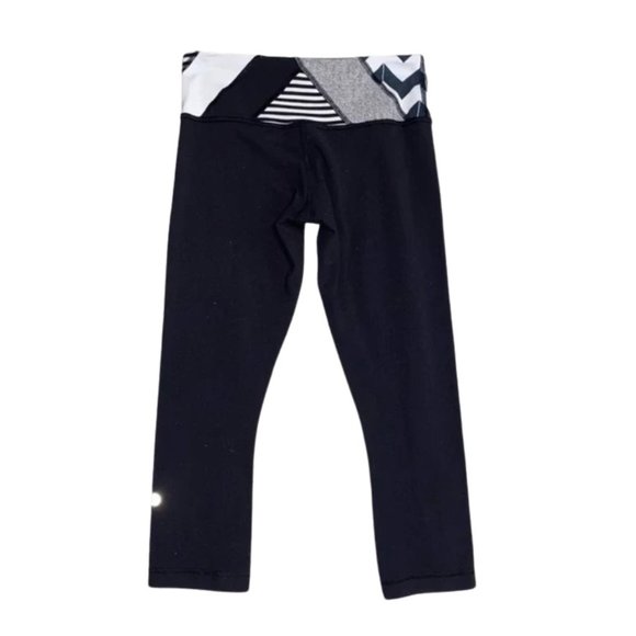 Lululemon Wunder Under Reversible Cropped leggings Black and White - Picture 1 of 1